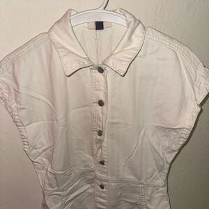 SALE- Universal Thread Ivory Sleeveless Button Dress